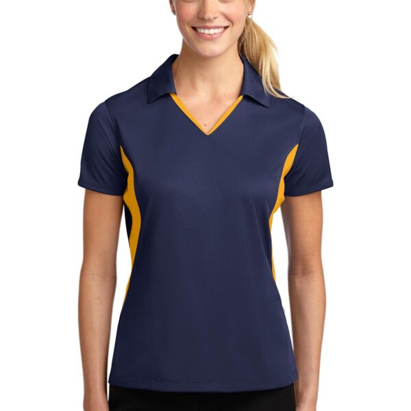 Ladies Side Blocked Micropique Sport Wick ® Polo Thumbnail